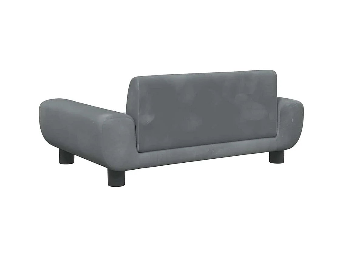 Cama para perro gris oscuro 70x45x33 cm terciopelo