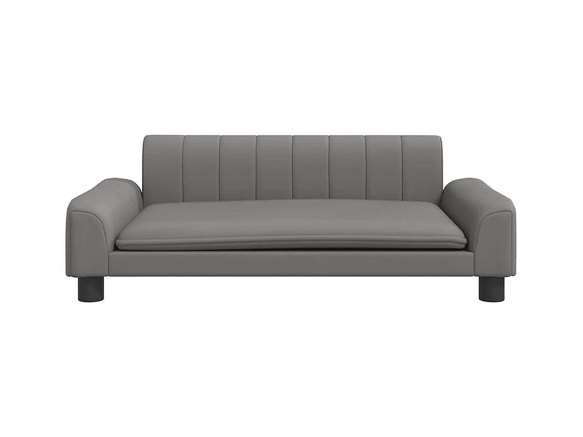 Letto per cani grigio 90x53x30 cm in similpelle