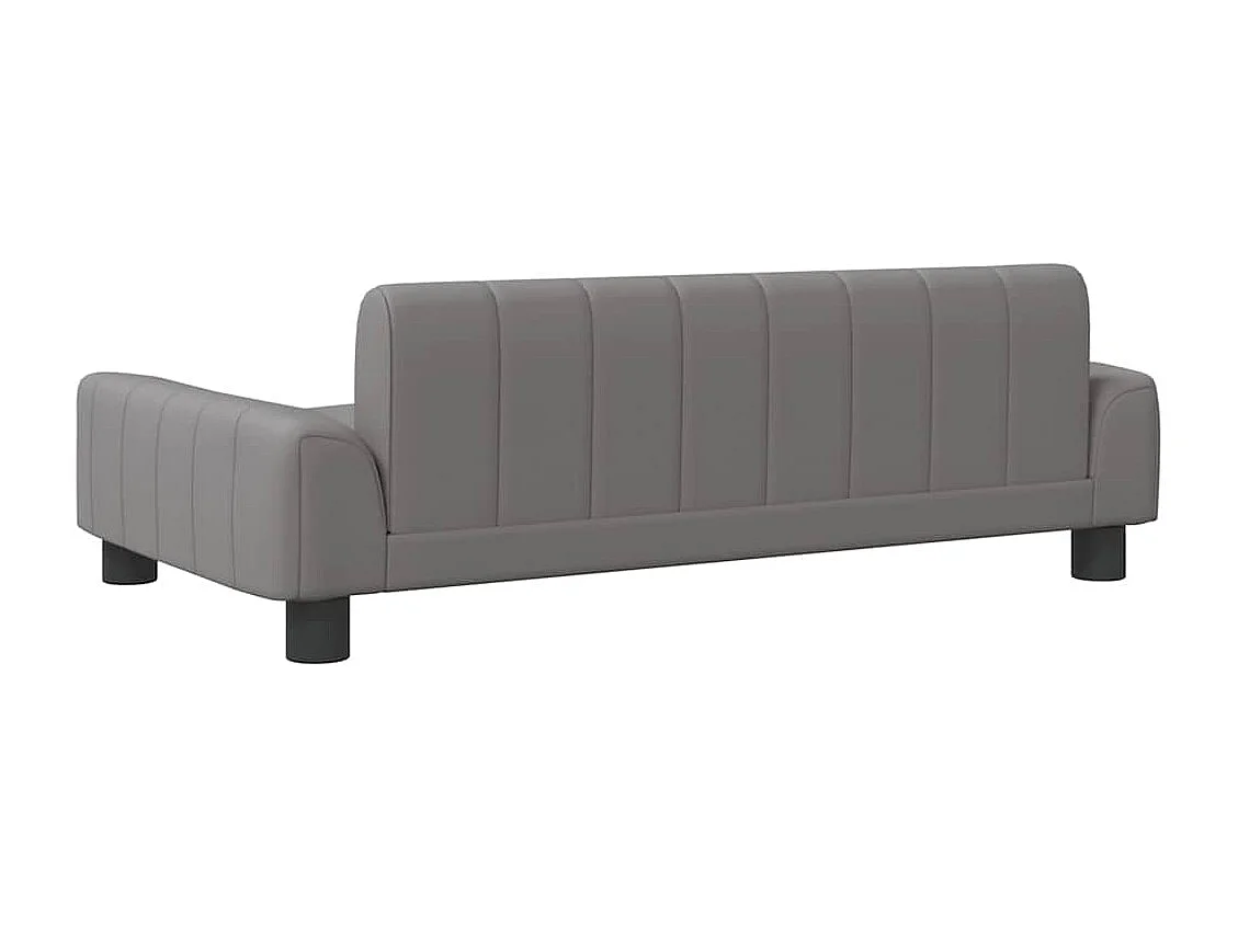 Lit pour chien gris 90x53x30 cm similicuir