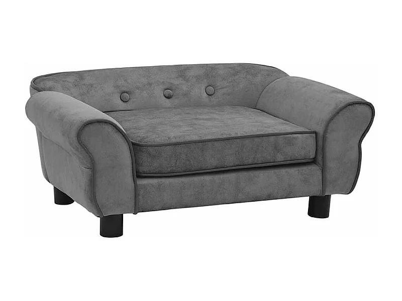 Hondensofa Donkergrijs 72x45x30 cm Pluche