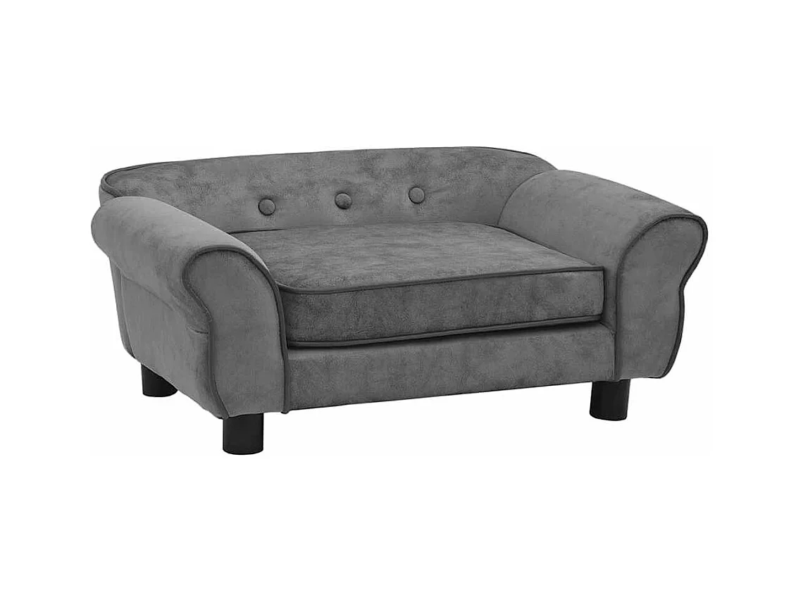 Hondensofa Donkergrijs 72x45x30 cm Pluche