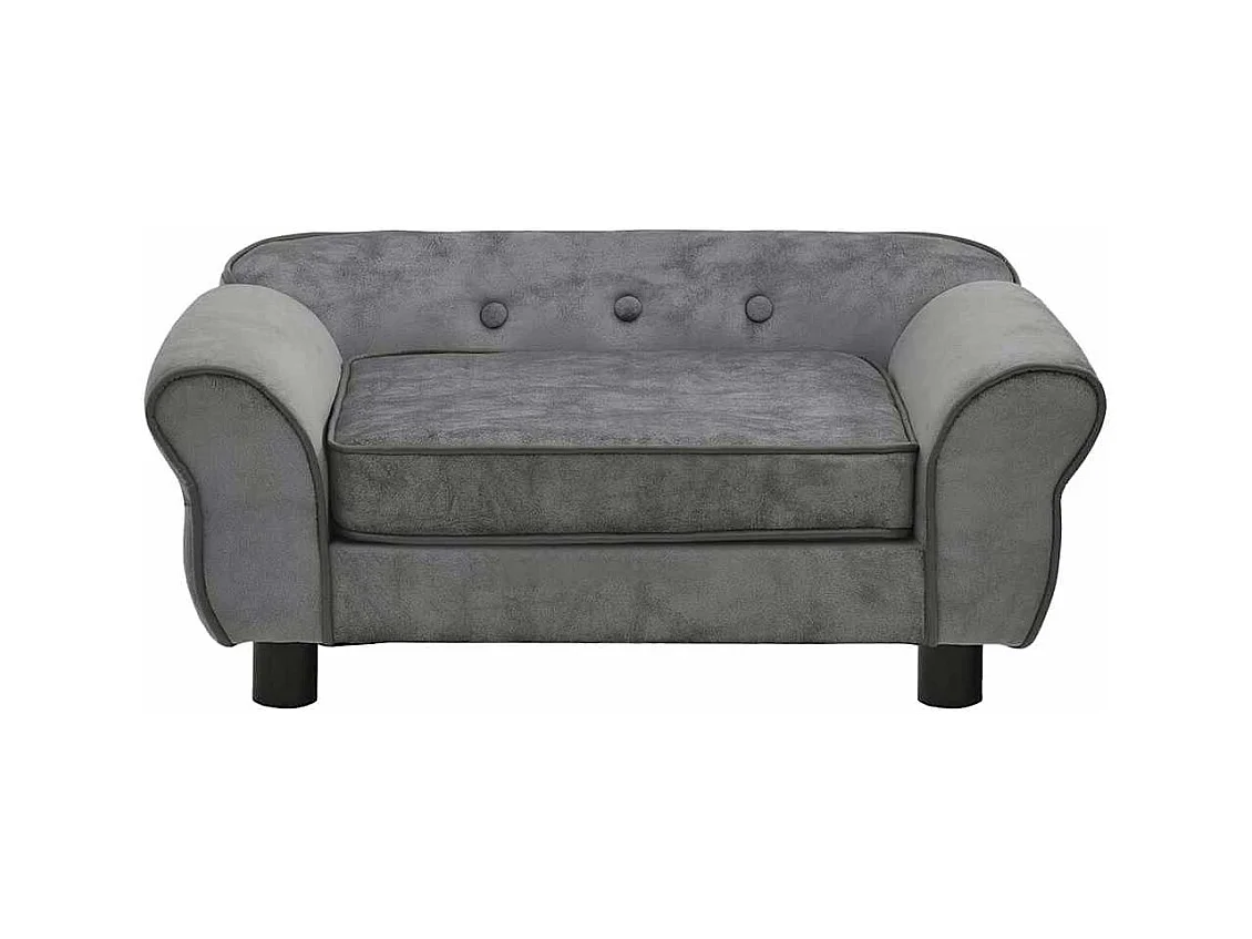 Hondensofa Donkergrijs 72x45x30 cm Pluche