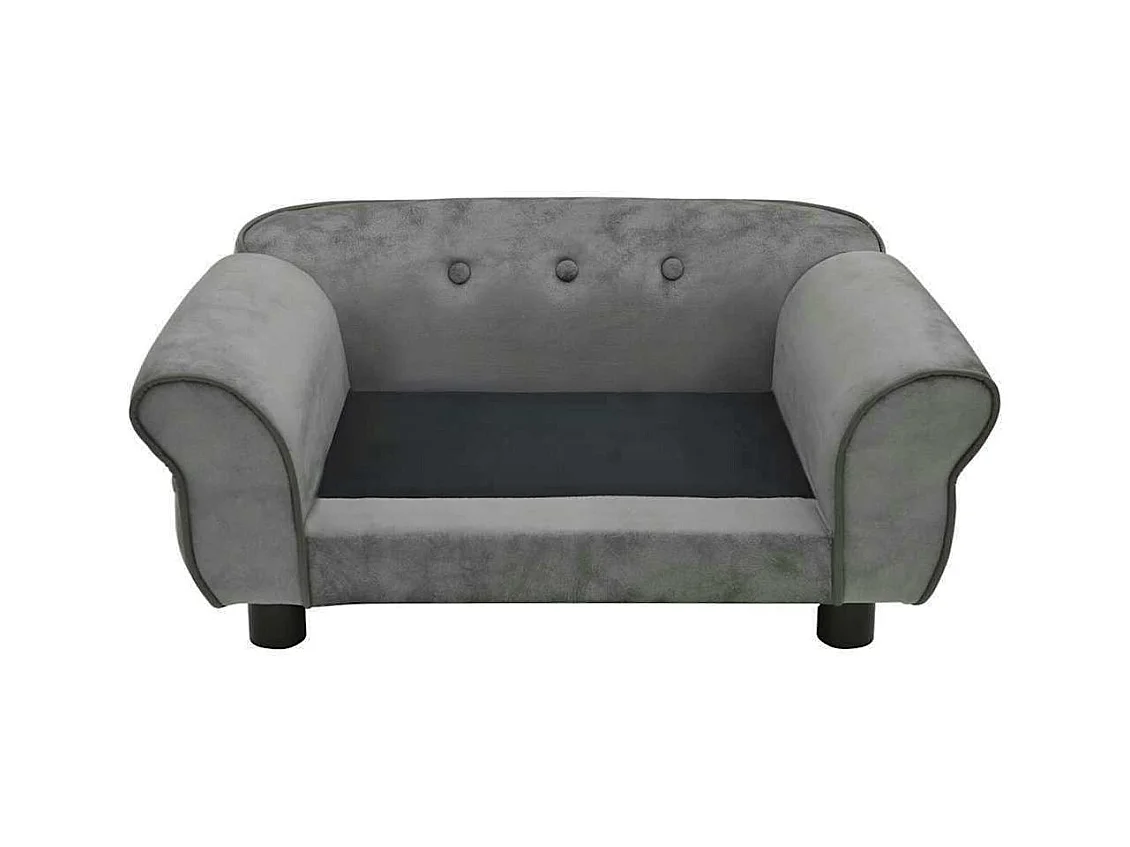 Hondensofa Donkergrijs 72x45x30 cm Pluche