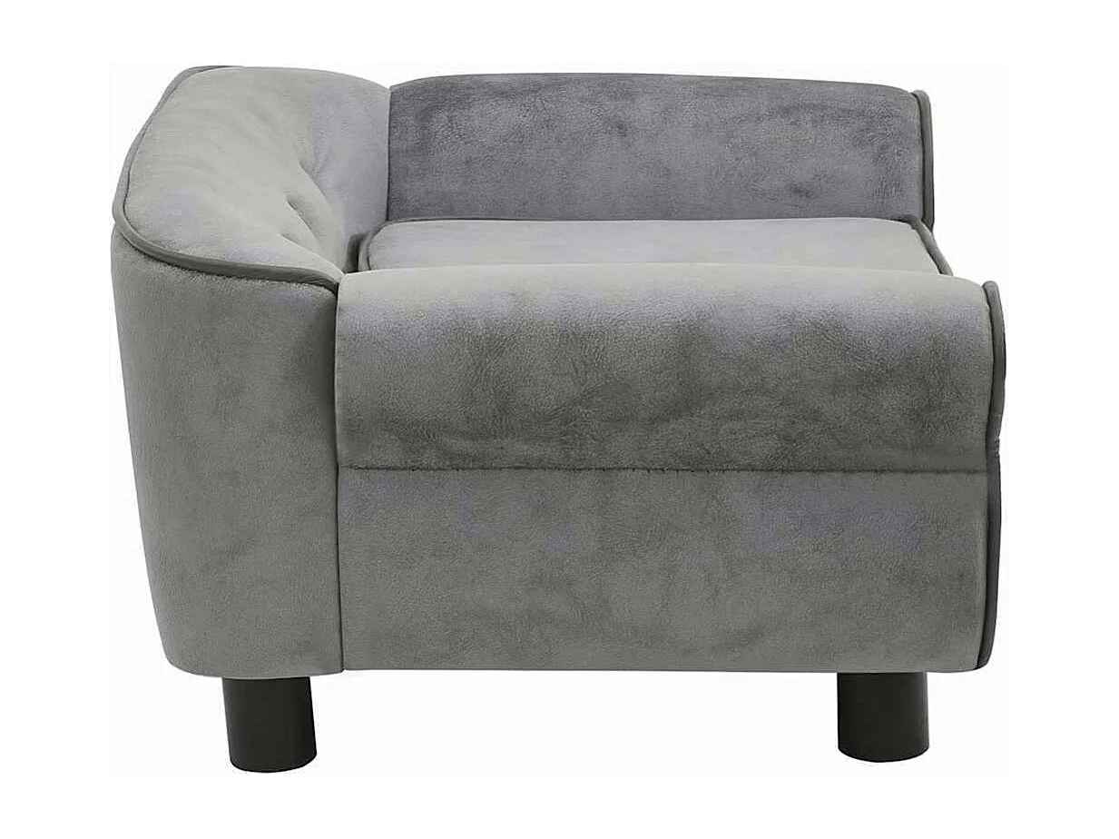 Canapé pour chien Gris foncé 72x45x30 cm Peluche