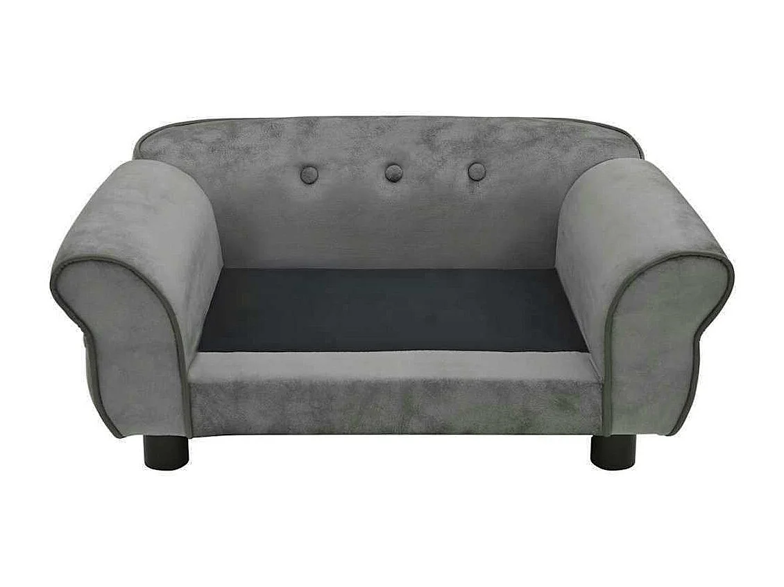 Canapé pour chien Gris foncé 72x45x30 cm Peluche