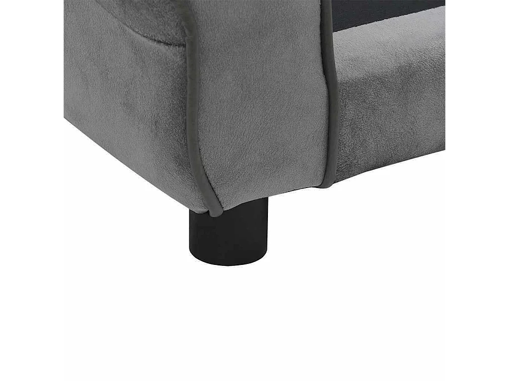 Canapé pour chien Gris foncé 72x45x30 cm Peluche