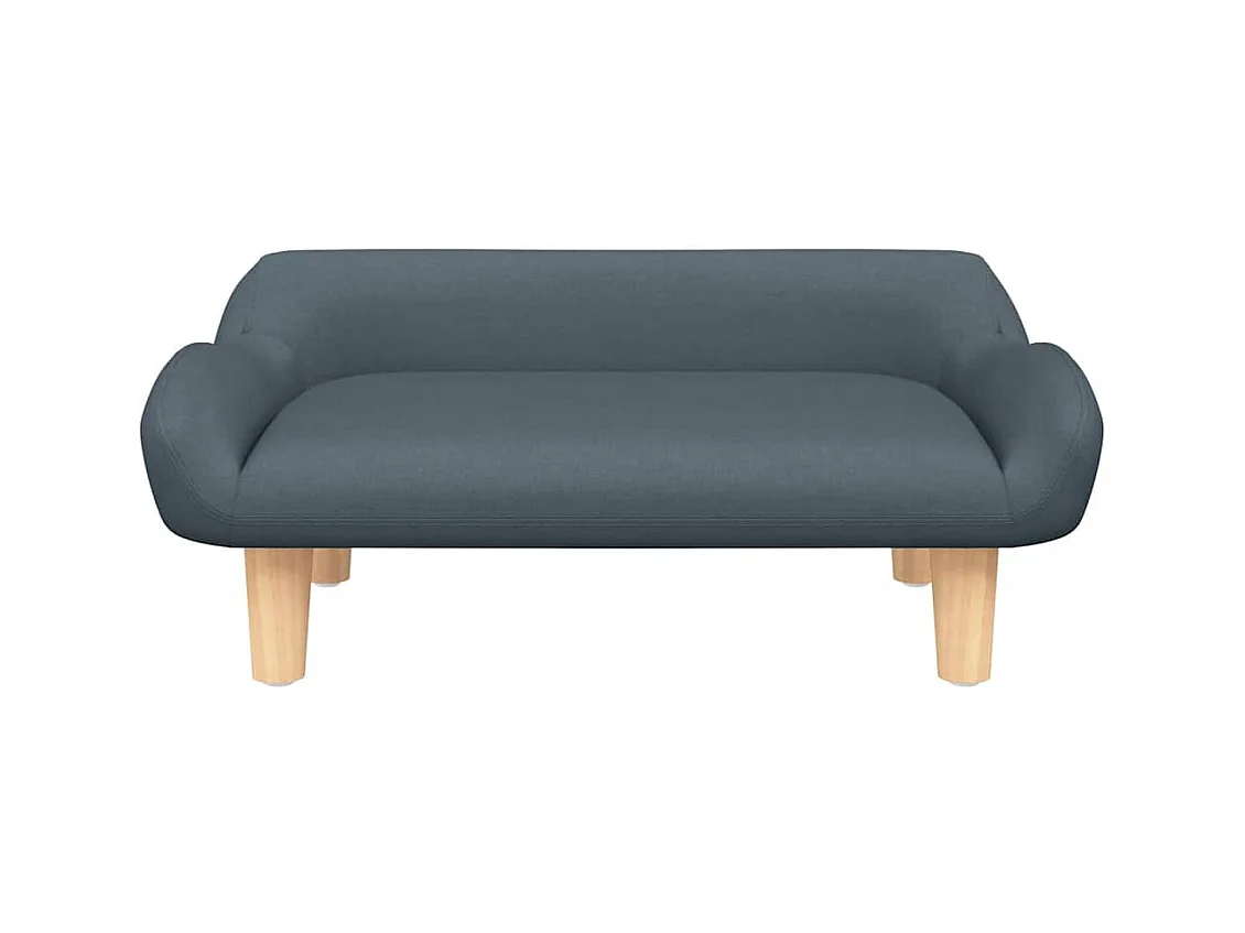 Cama para perro de tela gris oscuro 70x40x24 cm