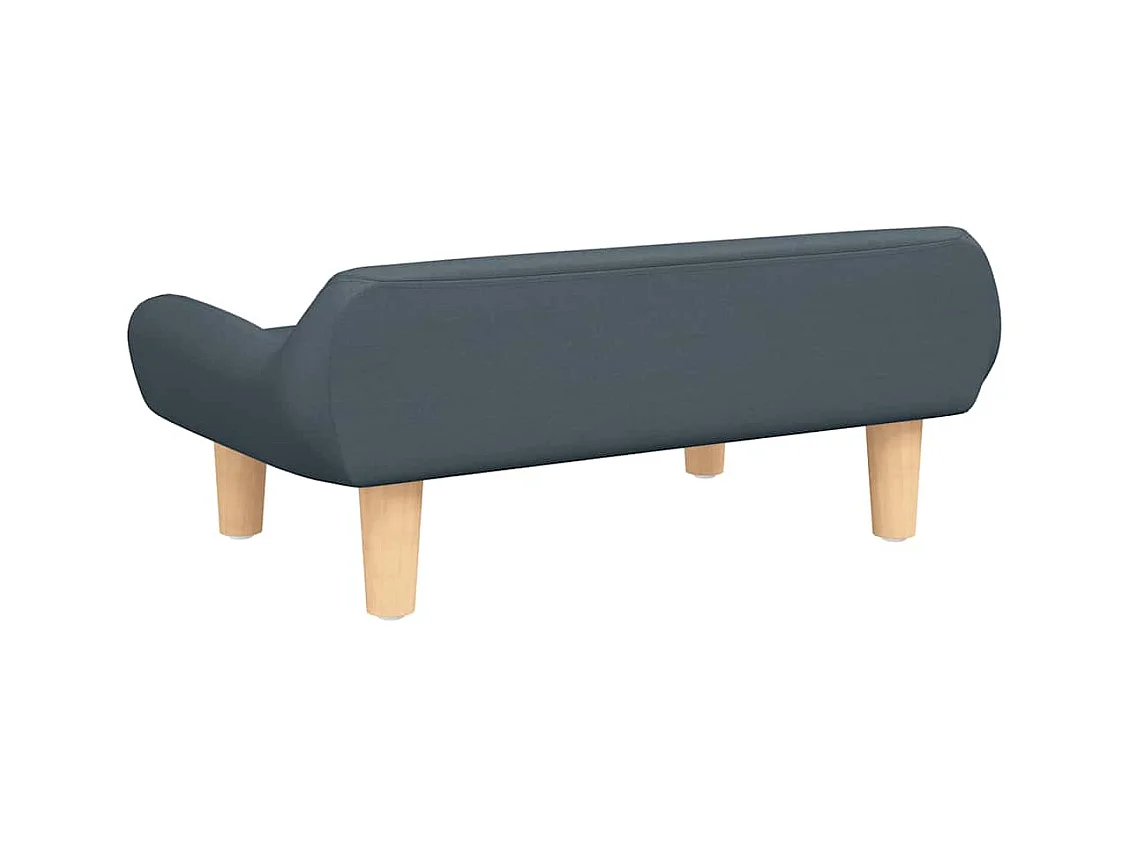 Cama para perro de tela gris oscuro 70x40x24 cm