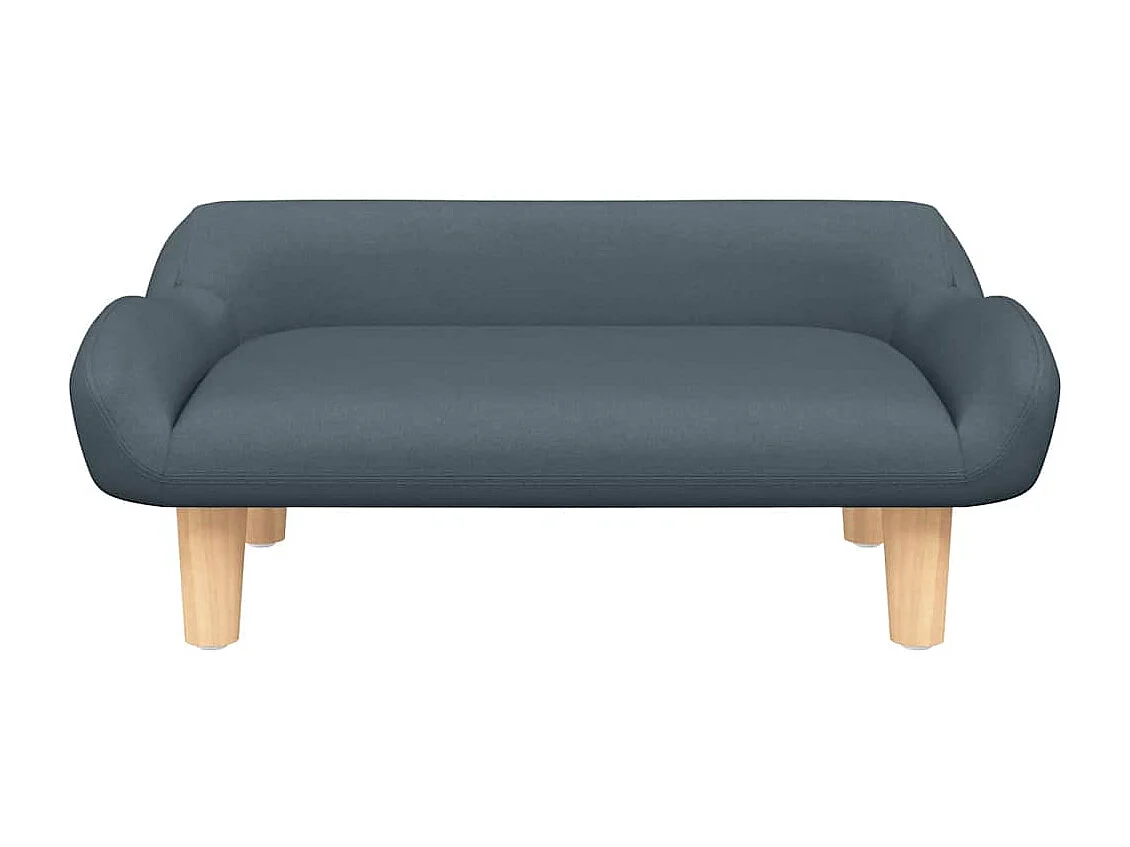 Lit pour chien gris foncé 70x40x24 cm tissu