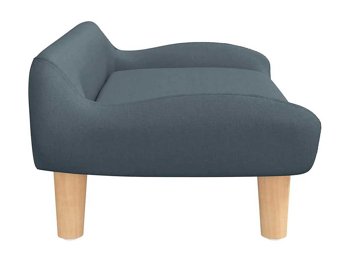 Lit pour chien gris foncé 70x40x24 cm tissu