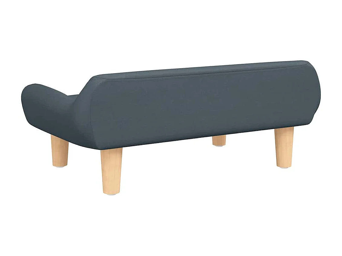 Lit pour chien gris foncé 70x40x24 cm tissu