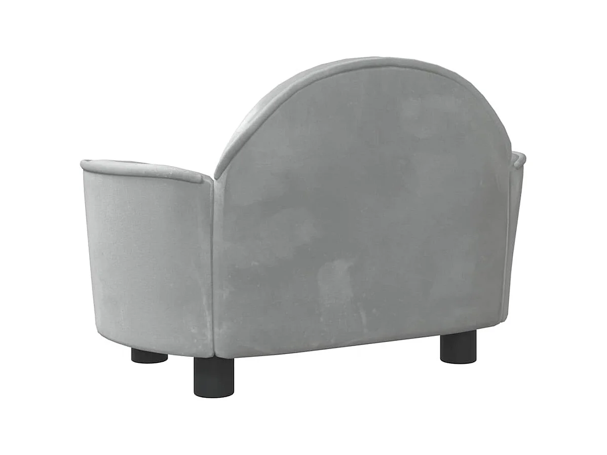 Lichtgrijs hondenbed 66x40x45 cm fluweel
