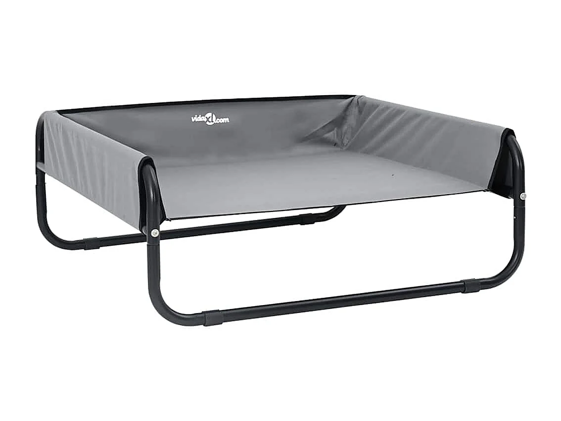 Lit pour Chien Gris clair m Tissu Oxford et Acier