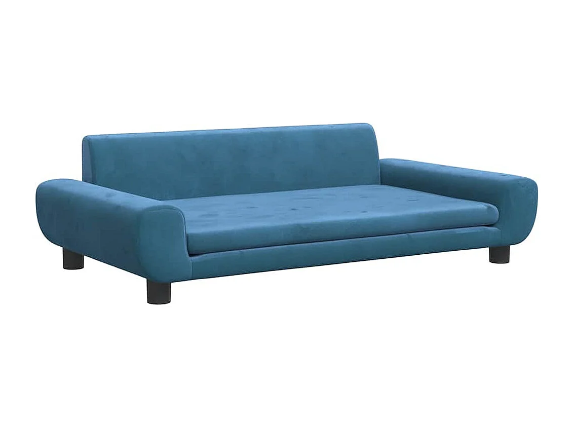 Cama para perro azul 100x54x33 cm terciopelo