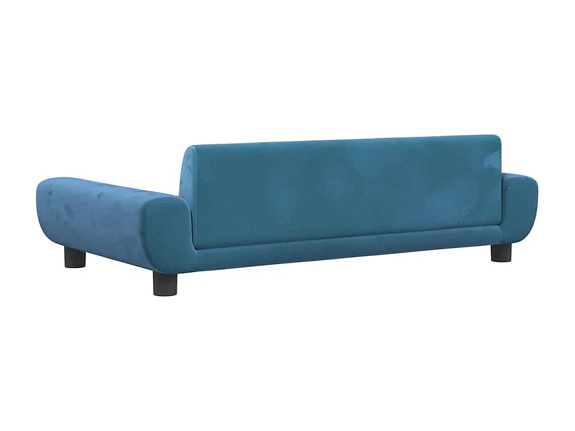 Cama para perro azul 100x54x33 cm terciopelo