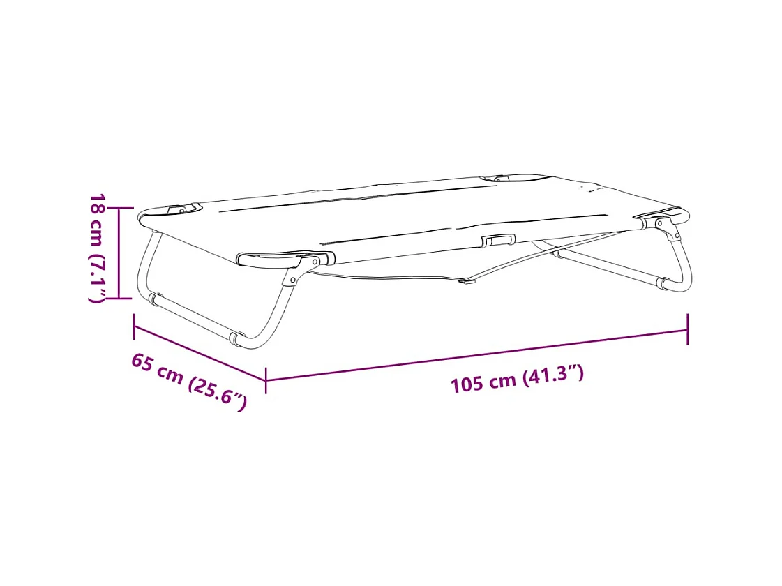Opvouwbaar hondenbed in antraciet Oxford-stof en staal
