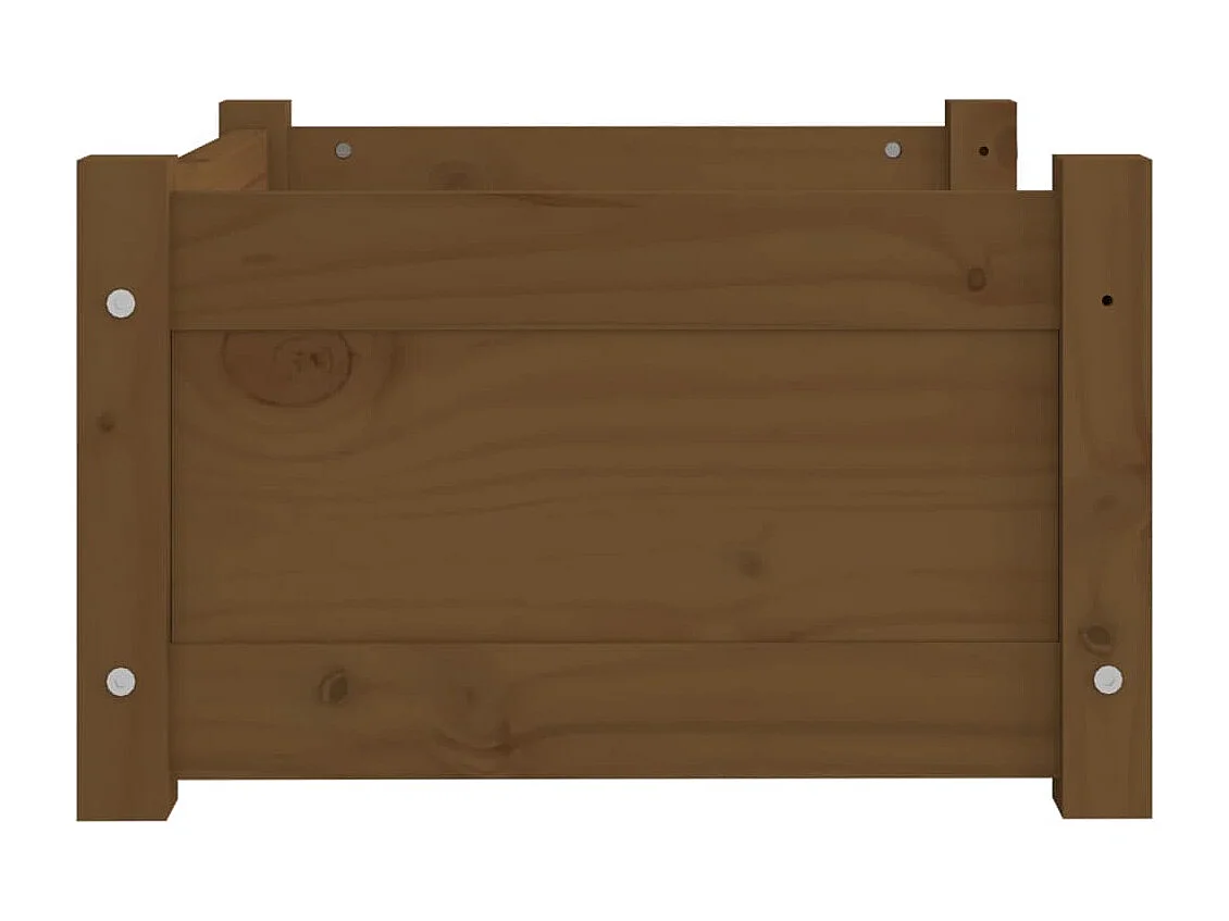 Letto per cani color miele 55,5x45,5x28 cm in legno massello di pino