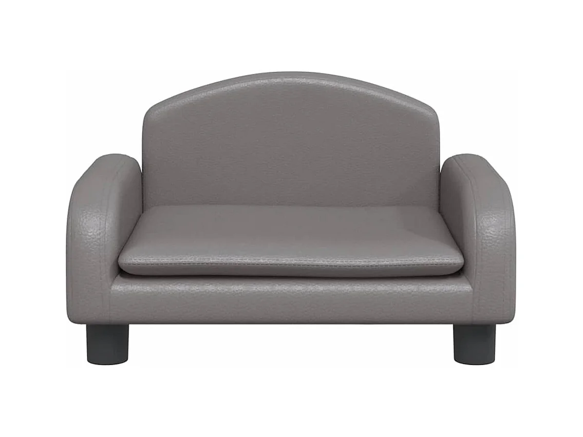 Lit pour chien gris 50x40x30 cm similicuir