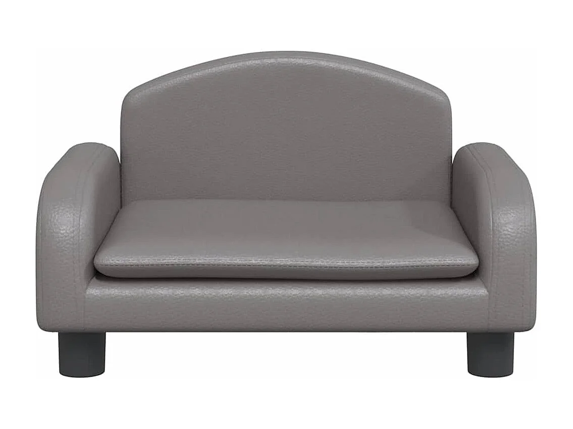 Lit pour chien gris 50x40x30 cm similicuir