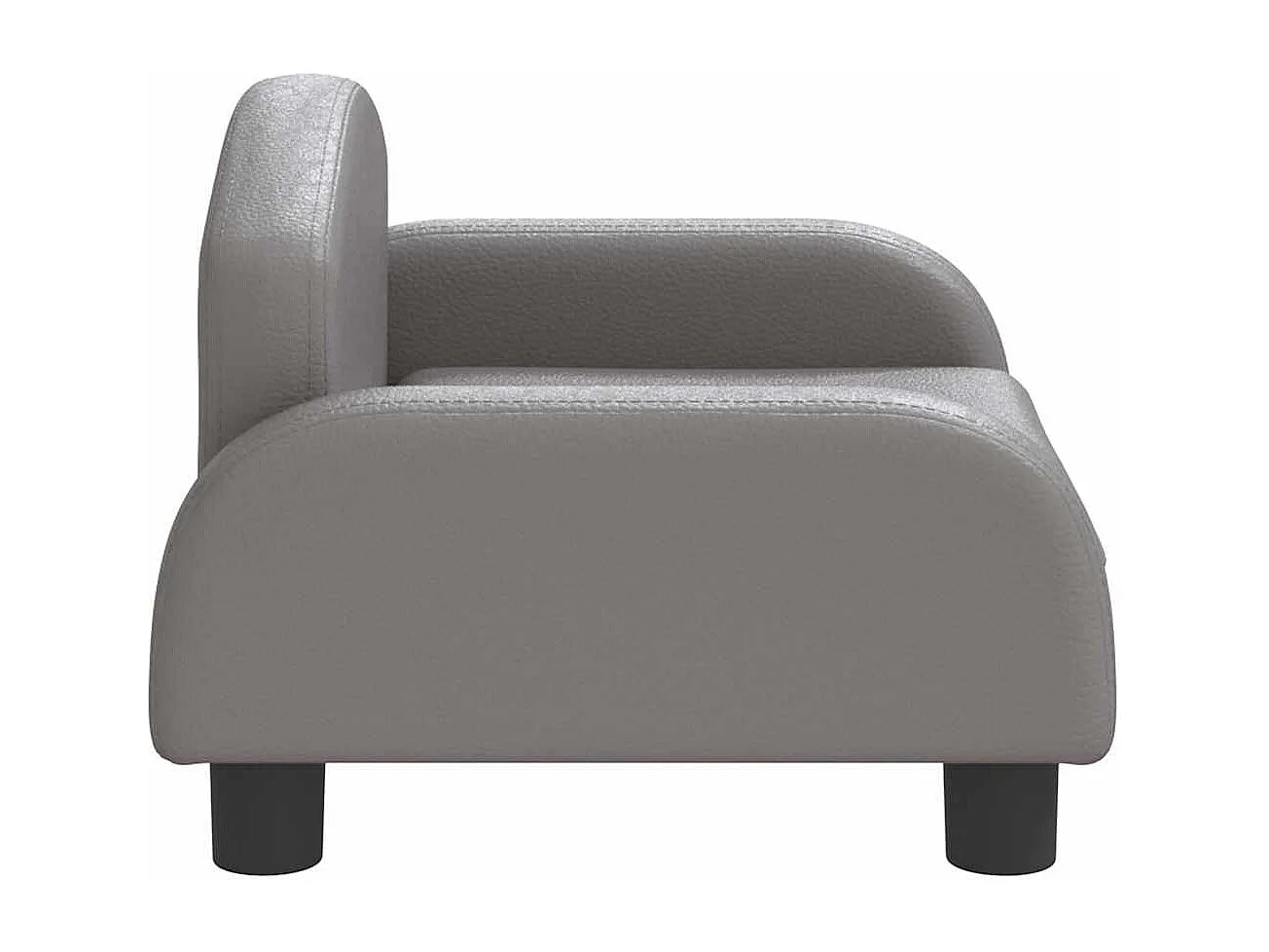 Lit pour chien gris 50x40x30 cm similicuir