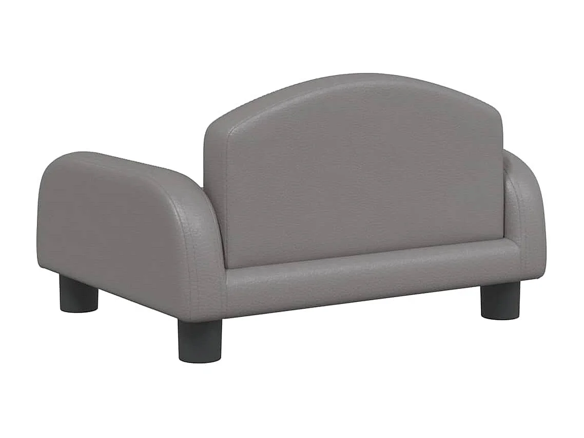 Lit pour chien gris 50x40x30 cm similicuir