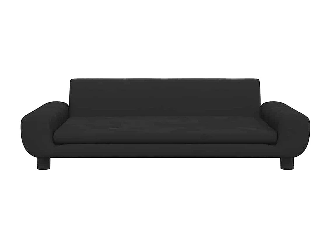 Cuccia per cani nera 100x54x33 cm in velluto