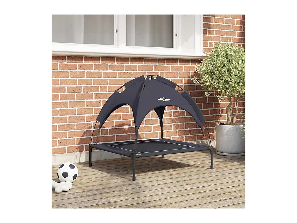 Lit pour Chien Noir m Acier
