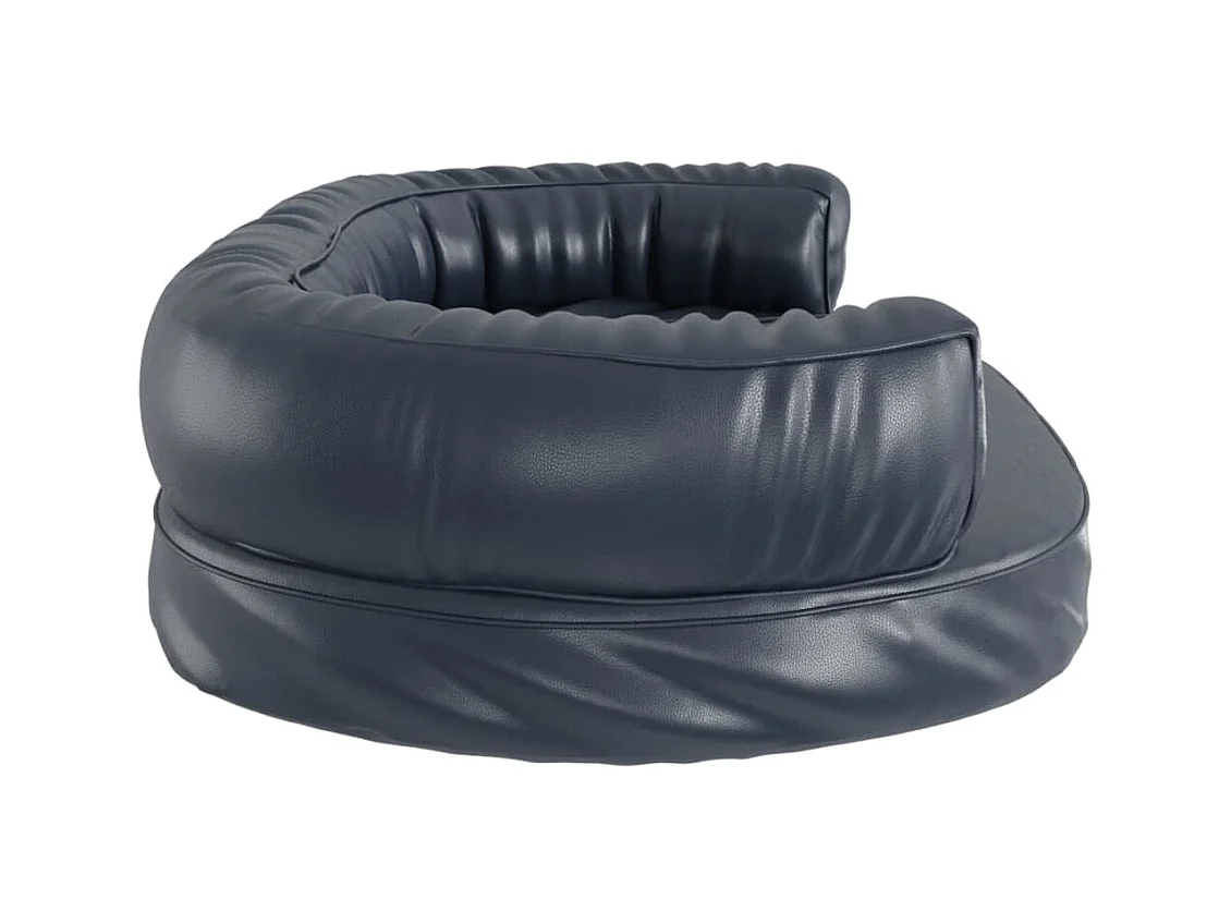 Letto ergonomico per cani in schiuma blu scuro 88x65cm in similpelle