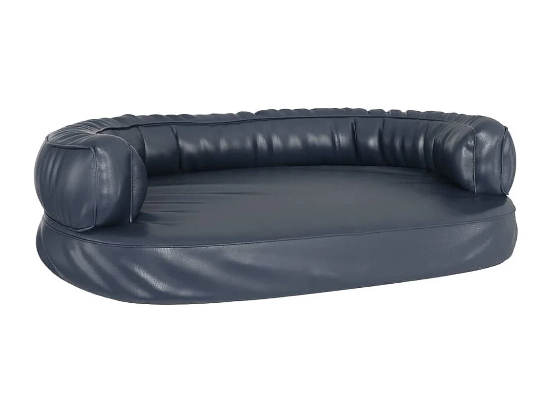 Ergonomisch hondenbed donkerblauw schuim 88x65cm kunstleer