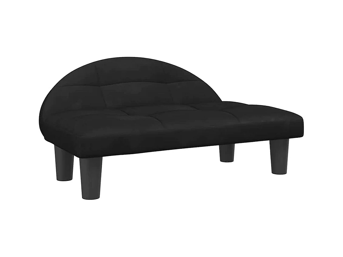 Lit pour chien noir 70x52x30 cm velours