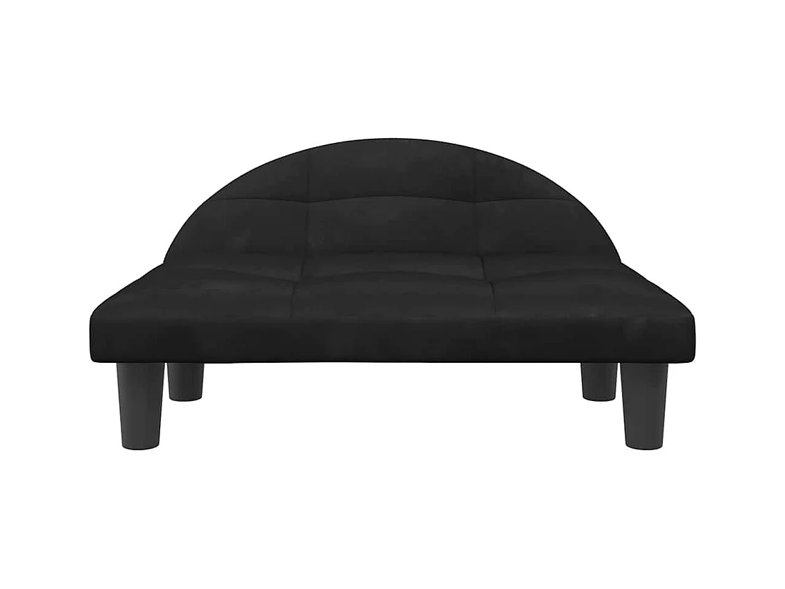 Lit pour chien noir 70x52x30 cm velours