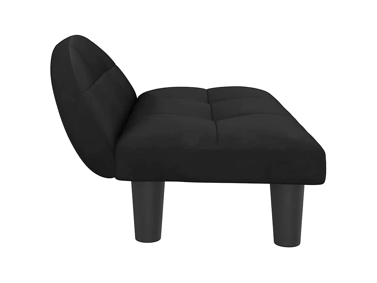 Lit pour chien noir 70x52x30 cm velours