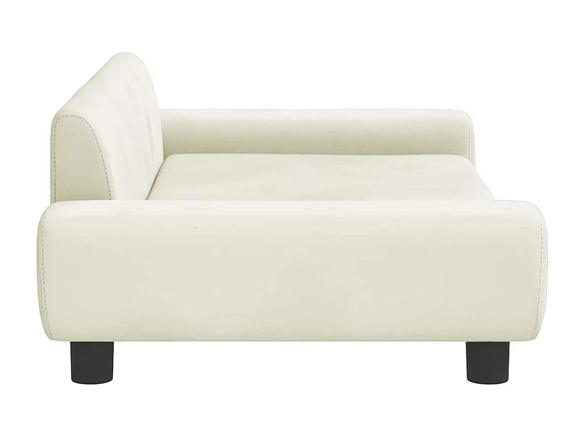 Lit pour chien crème 100x54x33 cm velours