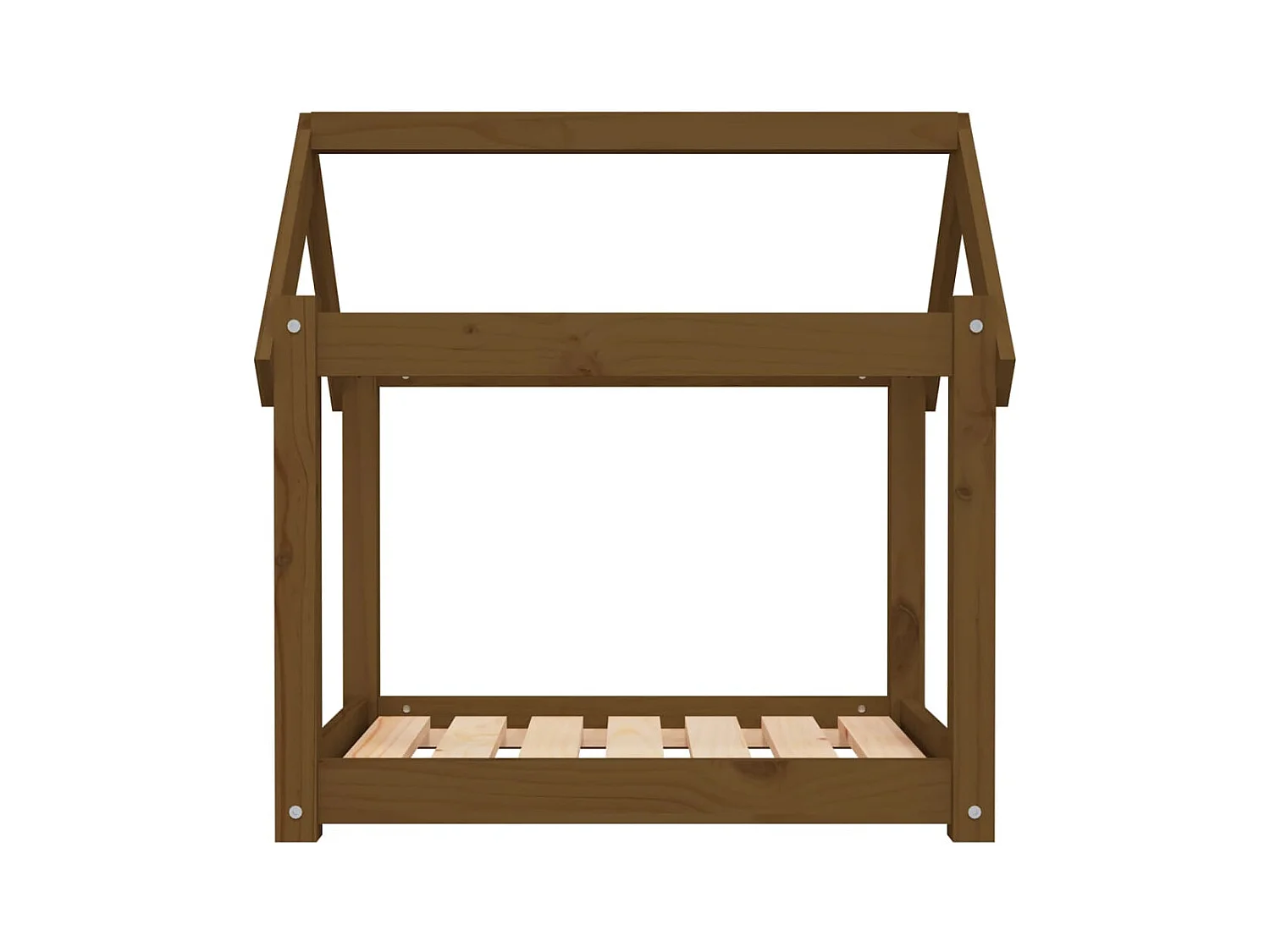 Lit pour chien Marron miel 71x55x70 cm Bois de pin solide