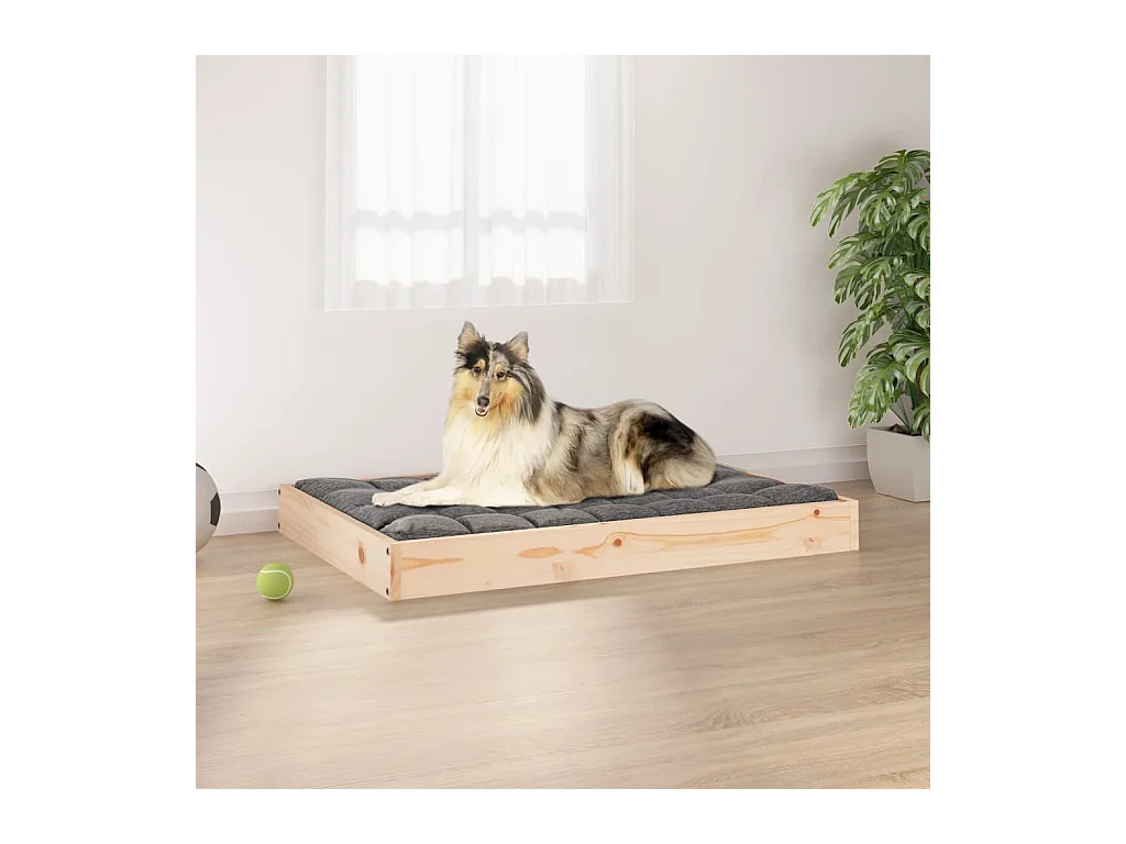 Lit pour chien 91,5x64x9 cm Bois de pin solide