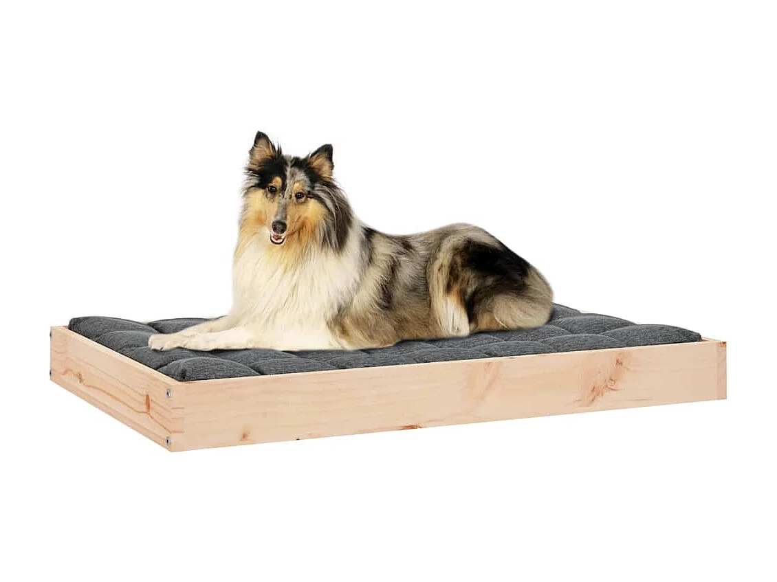Lit pour chien 91,5x64x9 cm Bois de pin solide