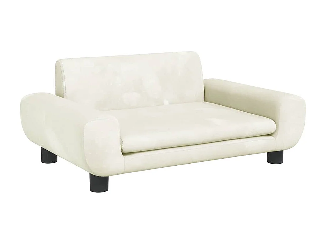 Cama para perro color crema 70x45x33 cm terciopelo