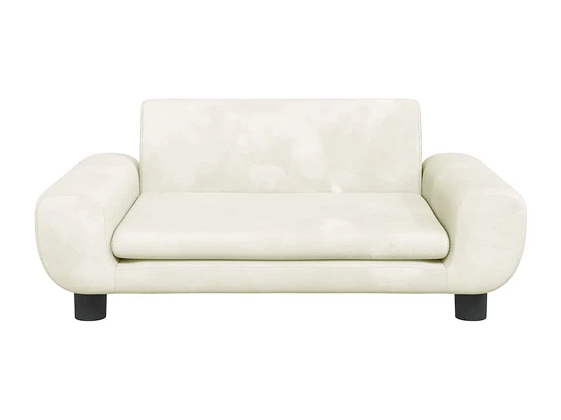 Cama para perro color crema 70x45x33 cm terciopelo