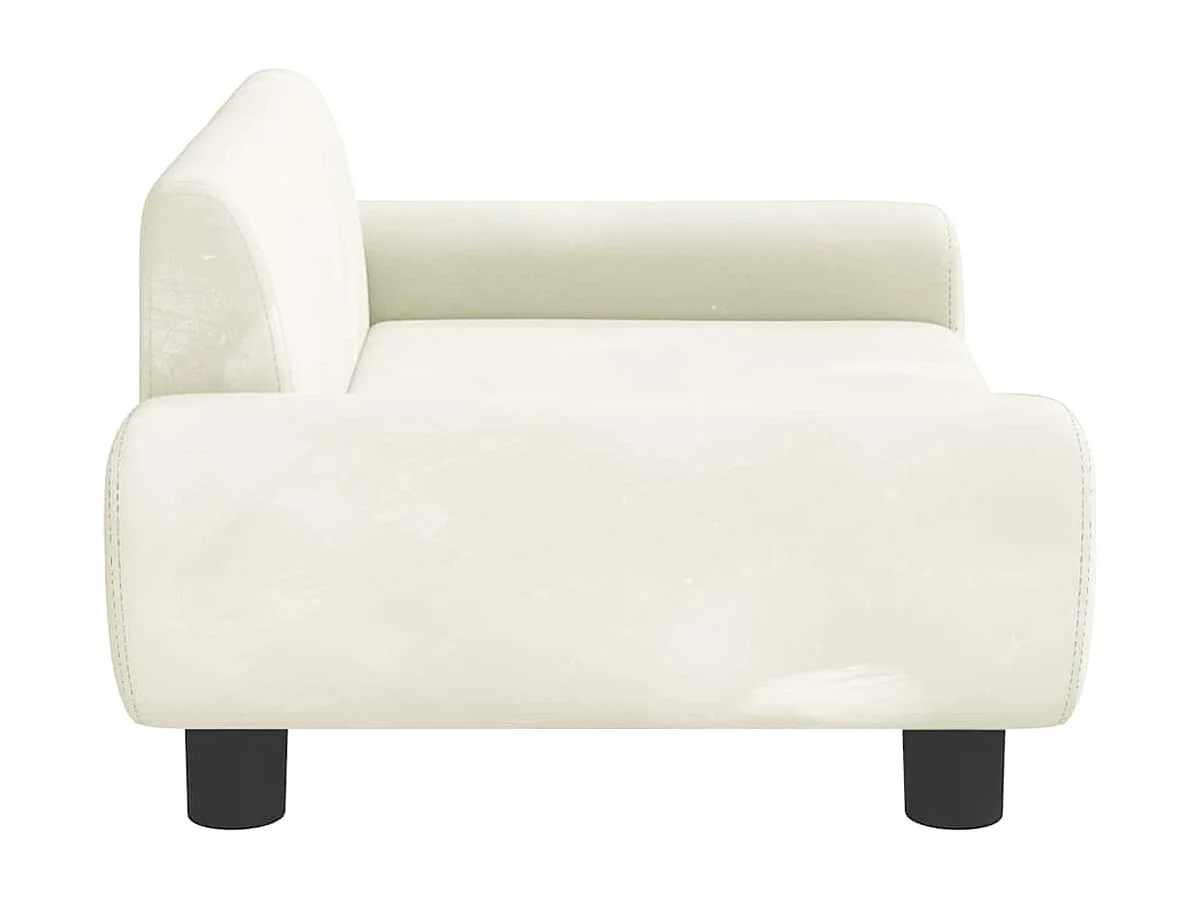Cama para perro color crema 70x45x33 cm terciopelo