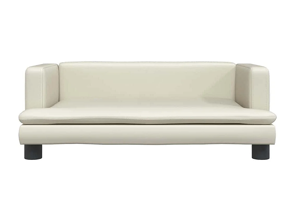 Lit pour chien crème 80x45x30 cm similicuir