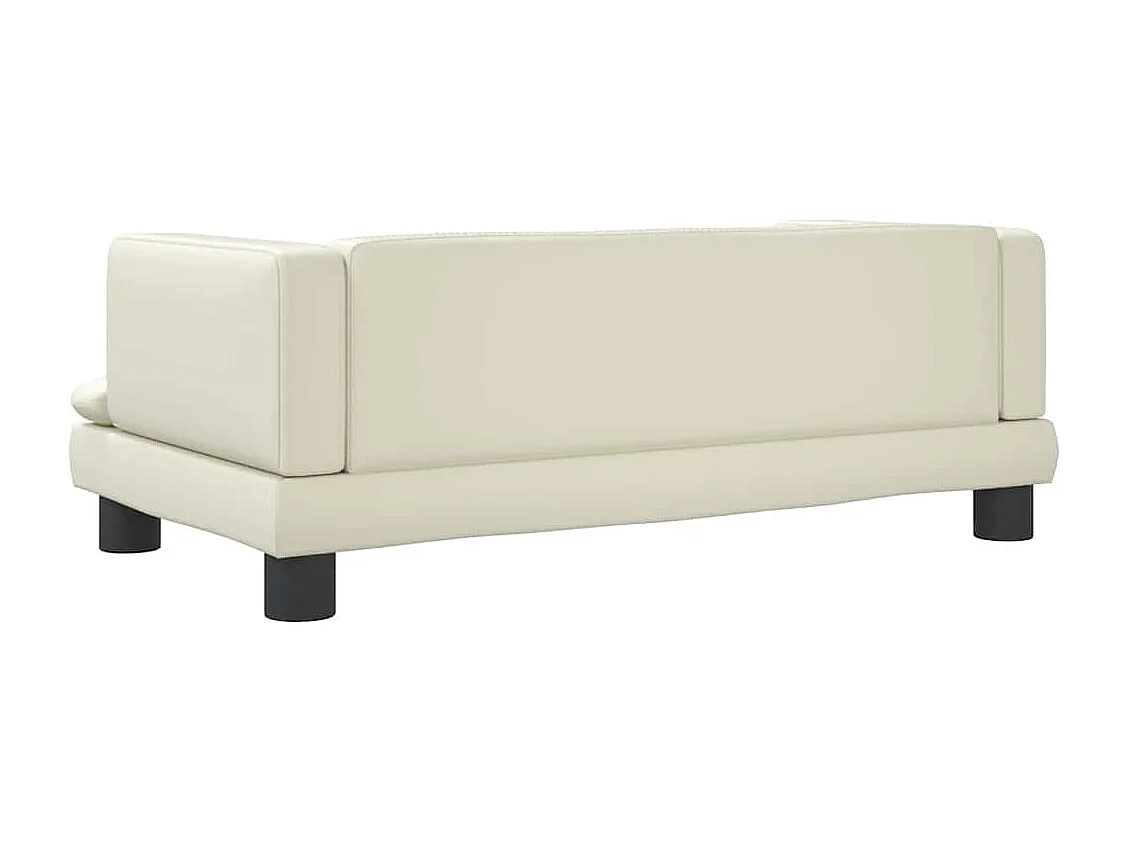 Lit pour chien crème 80x45x30 cm similicuir