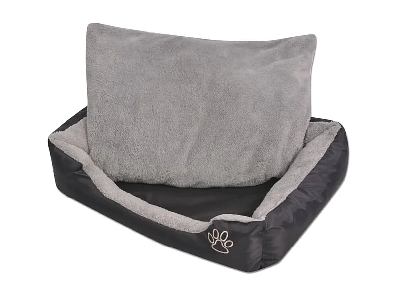 Cuccia per cani con cuscino imbottito taglia S nero