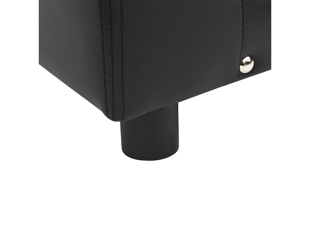 Sofá para perros negro 81x43x31 cm de felpa y piel sintética