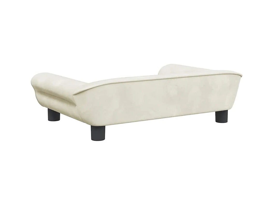 Lit pour chien crème 70x48x22 cm velours