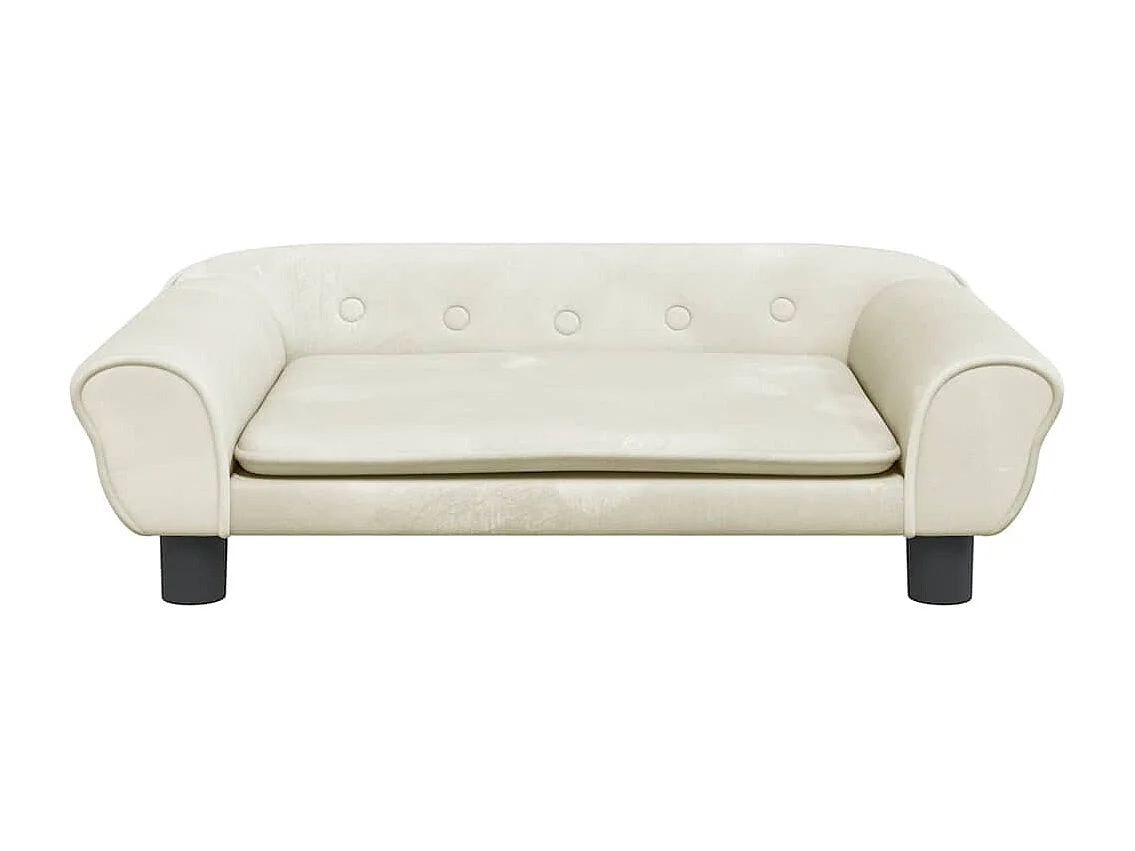 Cama para perro color crema 70x48x22 cm terciopelo