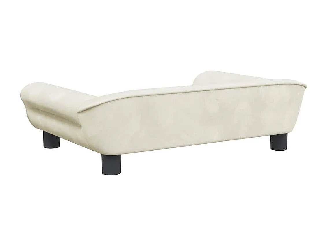 Cama para perro color crema 70x48x22 cm terciopelo