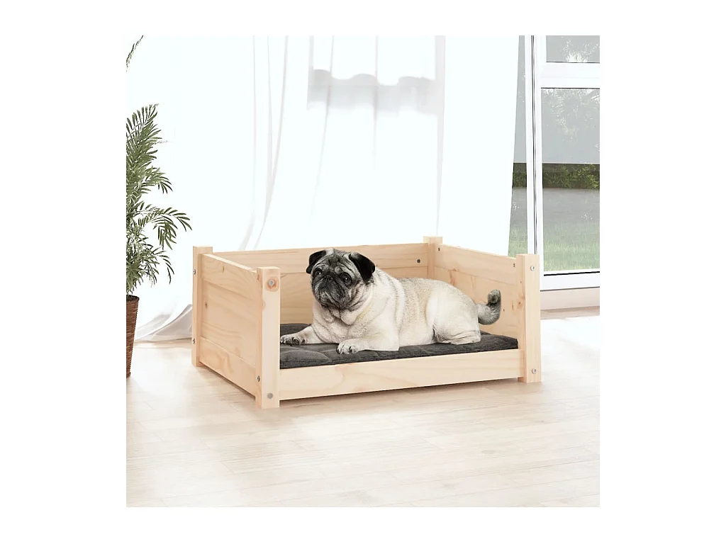 Hondenbed 65,5x50,5x28 cm Massief grenenhout