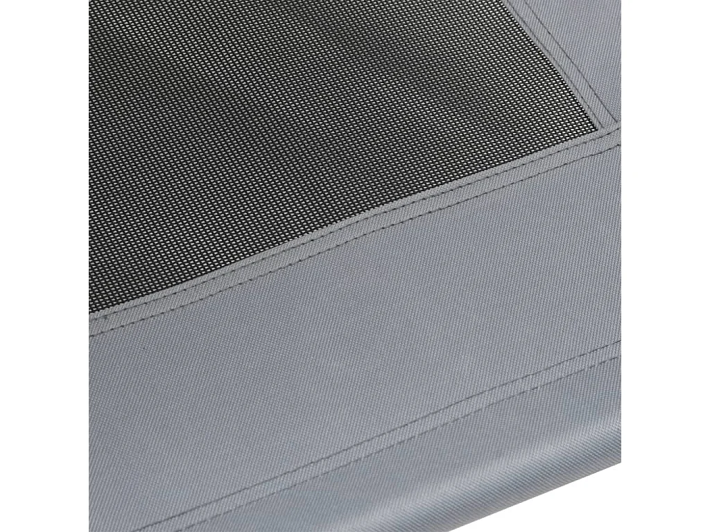 Lit pour chien avec auvent anthracite tissu Oxford et acier