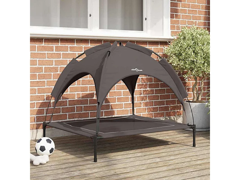 Cama para perros de acero marrón