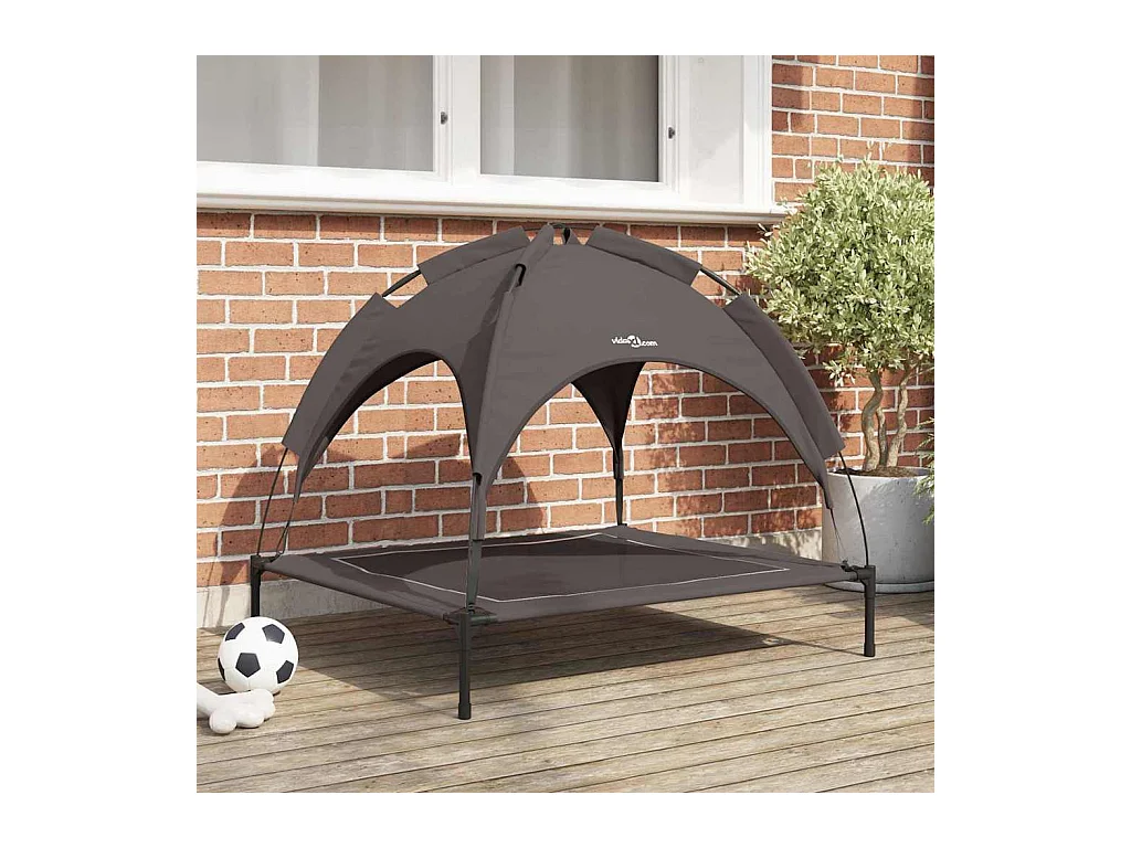 Cama para perros de acero marrón